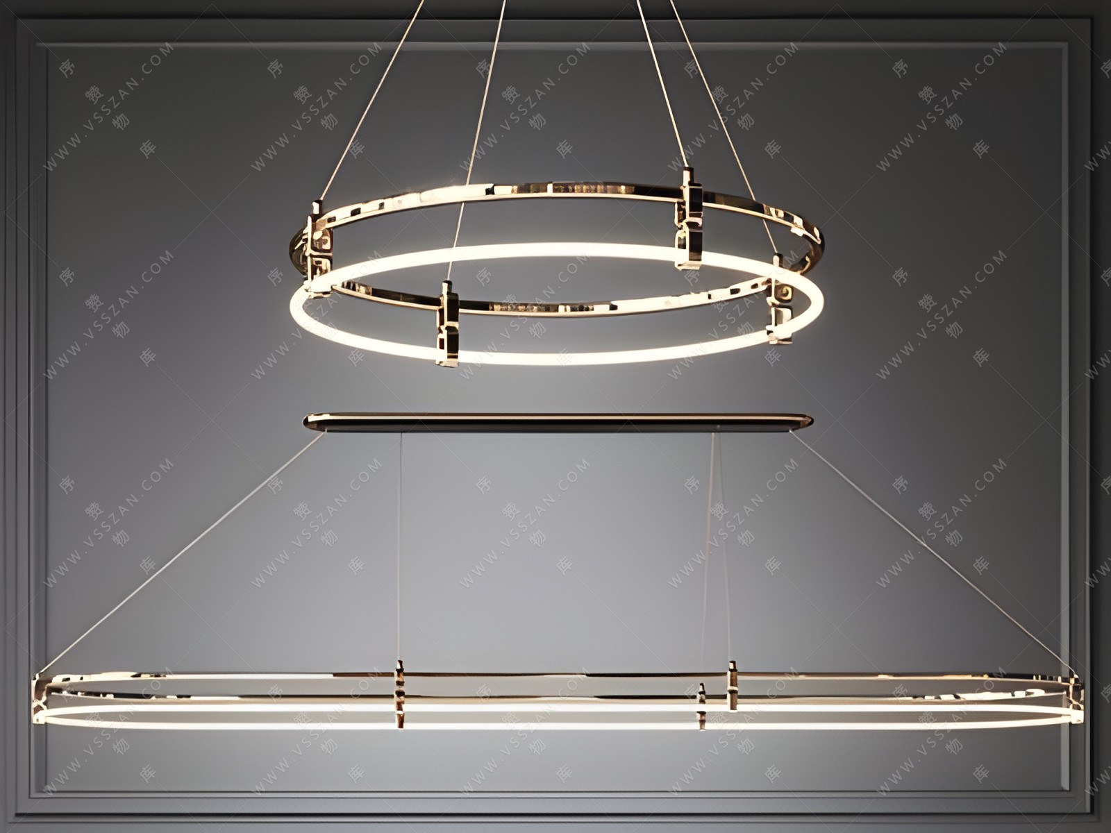 现代LED吊灯组合-物库-序赞网